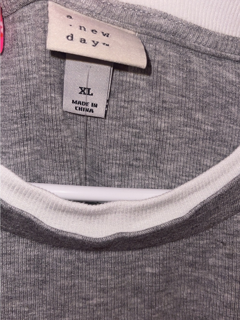 a new day 90’s inspired gray layered ringer tee - Picture 2 of 2